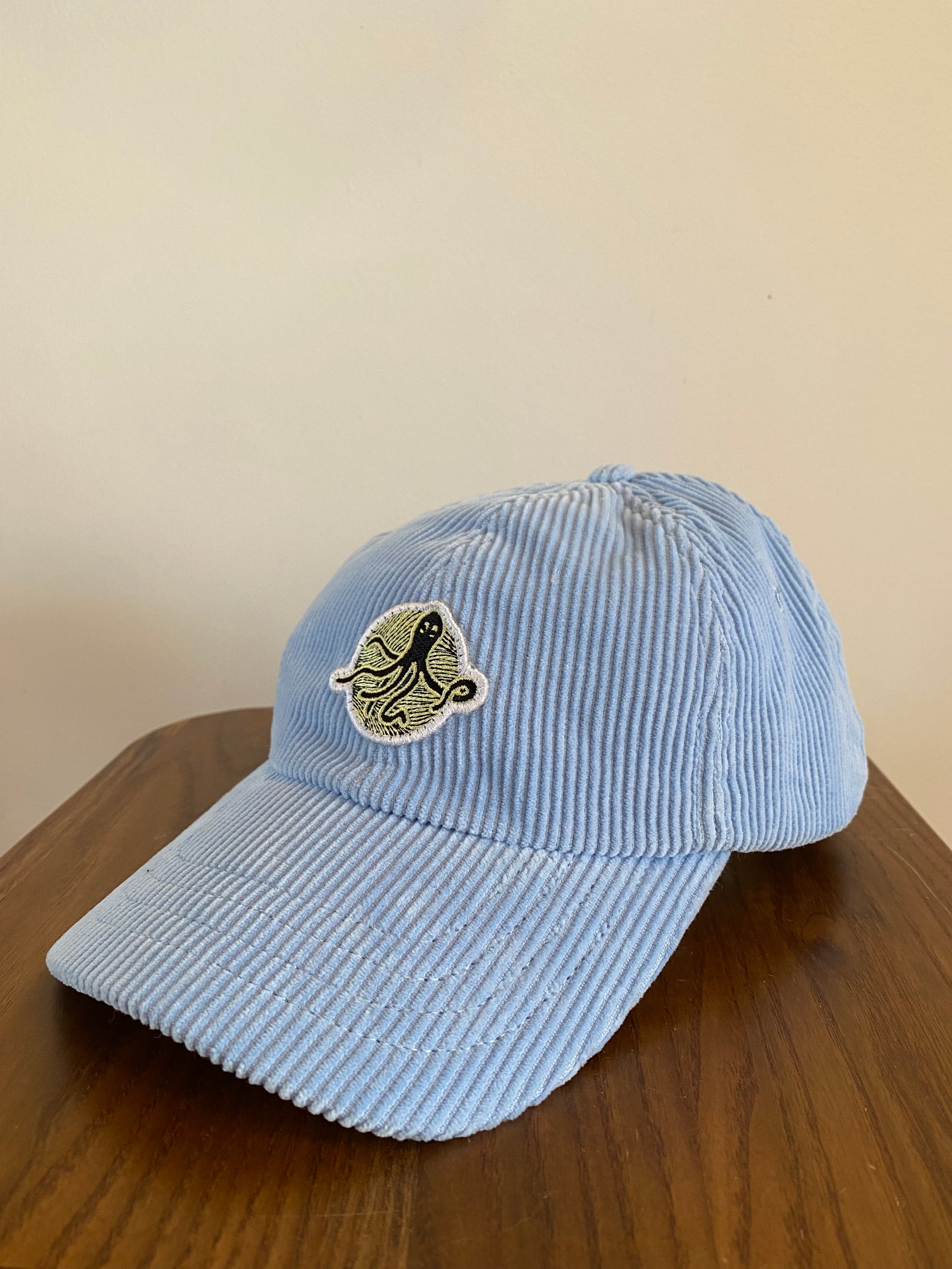 6panel velours Octopus | Light Blue
