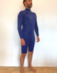Combinaison Yulex™ | 2mm | Shorty manches longues | Navy
