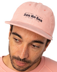 Casquette 6panels velour rose
