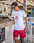 Beachshort solid red