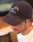 6 panel velours Sea Life | deep blue