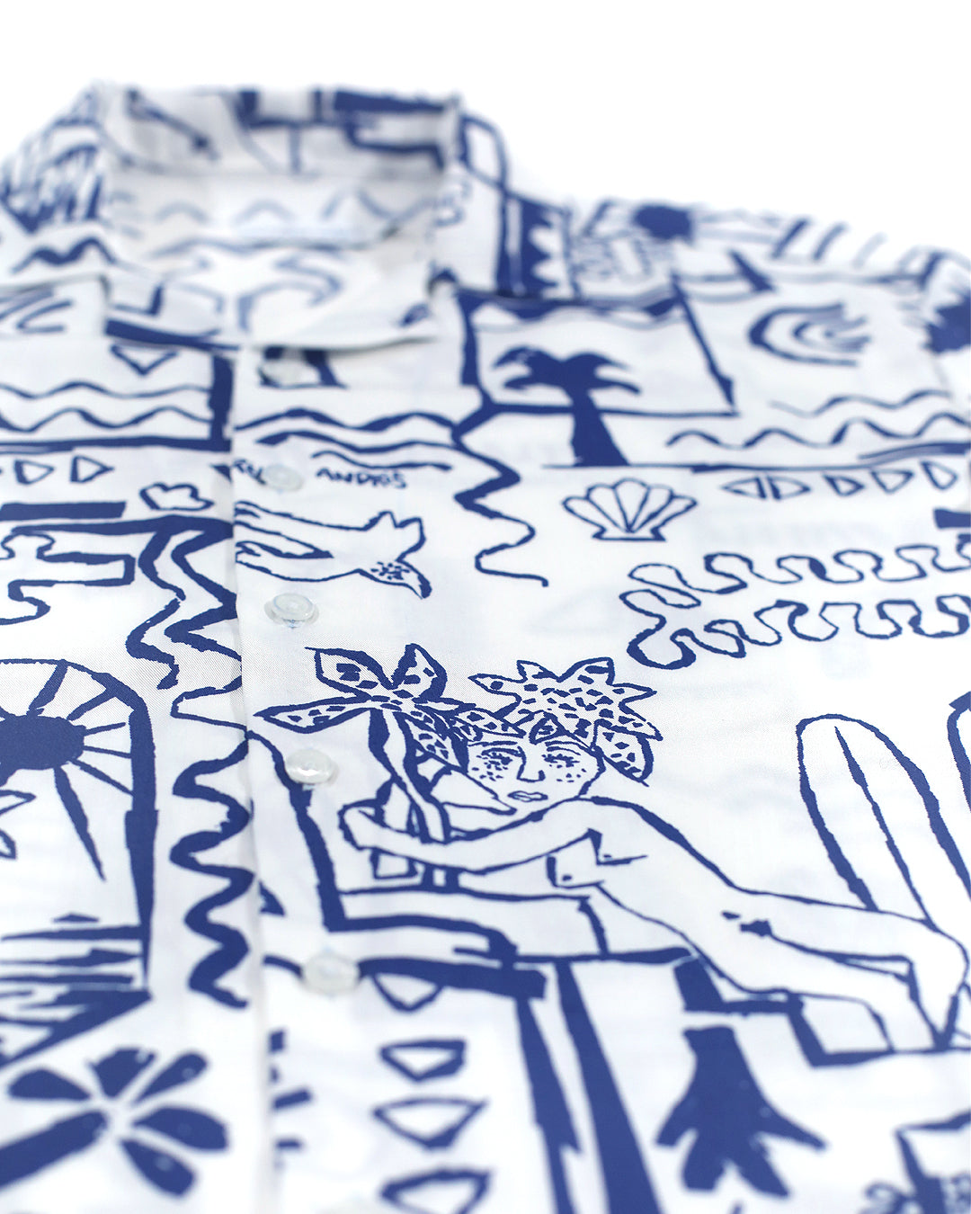 Paint Wall Plant Silk Blouse | White
