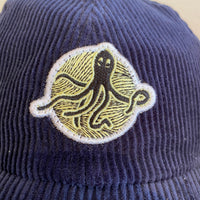 6panel velours Octopus | Deep Blue