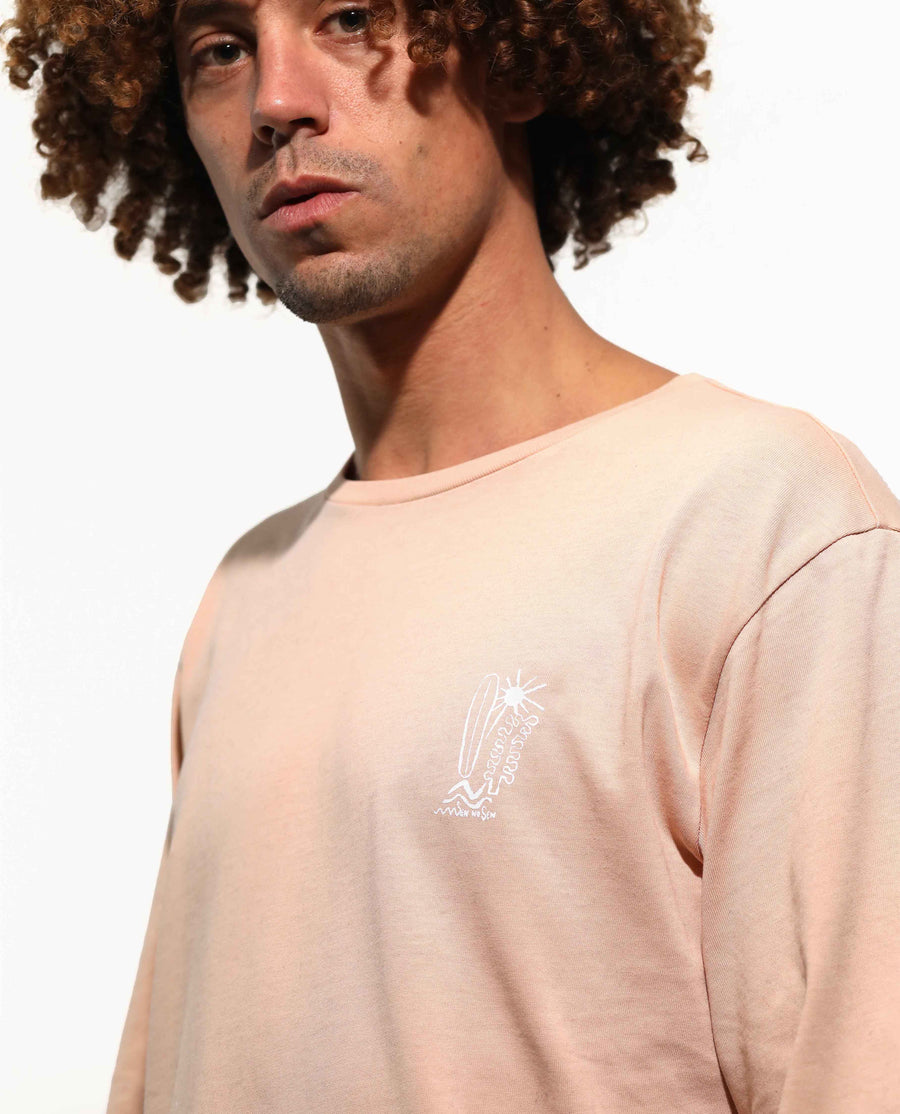 Organic cotton long sleeve T-shirt | Golden Door | Pink