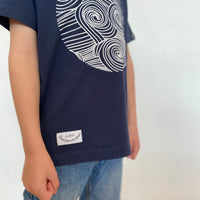 T-shirt wave lines junior | Navy