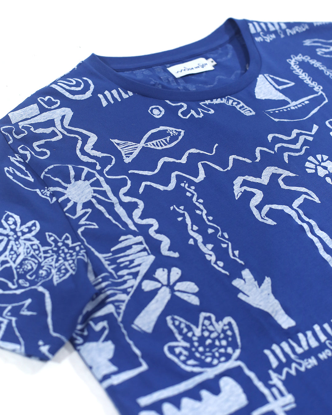 T-shirt organic cotton | Paint Wall | Blue