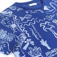 T-shirt organic cotton | Paint Wall | Blue
