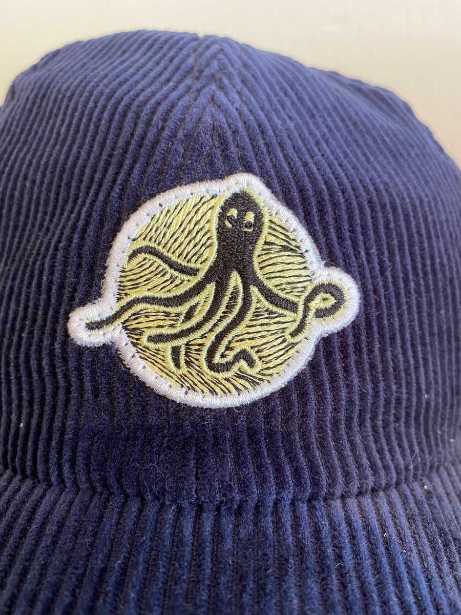 6panel velours Octopus | Deep Blue