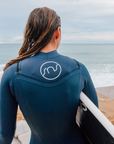 Traje de neopreno para mujer SNS 4/3 mm color azul caliza